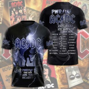 AC DC Pwr Up Tour 2025 Are You Ready 3D T-Shirt