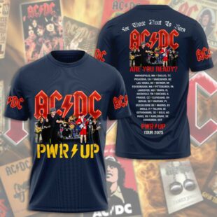 AC DC Pwr Up Tour 2025 Are You Ready Music 3D T-Shirt