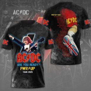 AC DC Pwr Up Tour 2025 Are You Ready Rock 3D T-Shirt
