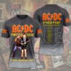 AC DC Pwr Up Tour 2025 Music 3D T-Shirt