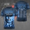 AC DC Pwr Up Tour 2025 Pattern 3D T-Shirt