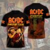 AC DC Pwr Up Tour Music 2025 3D T-Shirt