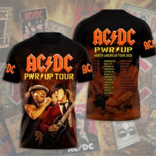 AC DC Pwr Up Tour Music 2025 3D T-Shirt