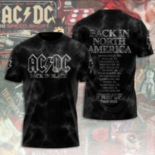 ACDC Back In Black PWR UP Tour 2025 3D T-Shirt