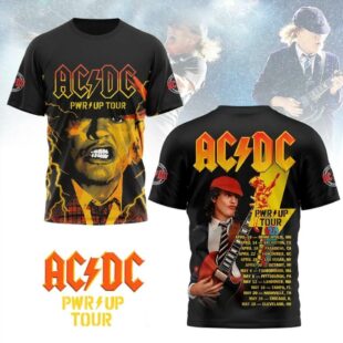 ACDC Christmas Pwr Up Tour 2025 Festive 3D T-Shirt