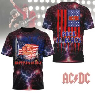 ACDC Happy 4th Of July 3D T-Shirt