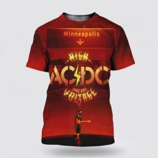 ACDC Power Up Tour US High Voltage Dive Bar At Machine Shop In Minneapolis 2025 3D T-Shirt