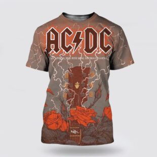ACDC PWR Up Pasadena California 2025 3D T-Shirt