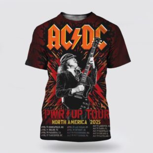 ACDC PWR Up Tour North America 2025 3D T-Shirt