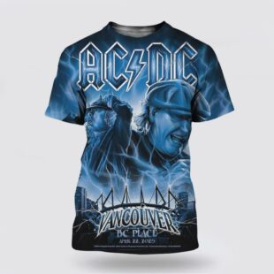 ACDC PWR Up Vancouver Tour Poster British Columbia Canada 3D T-Shirt