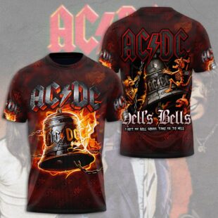 ACDC Rock Band Music Pattern All Over Print T-Shirt