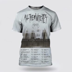 All Them Witches House Of Mirrors Tour 2025 UK And Europe 3D T-Shirt