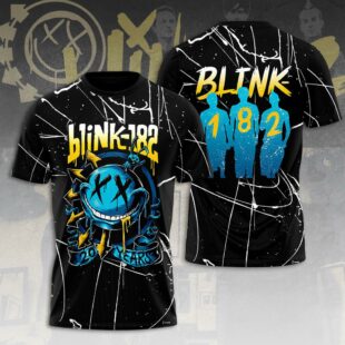 Blink-182 Music Pattern All Over Print T-Shirt