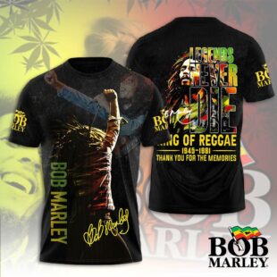 Bob Marley Pattern All Over Print T-Shirt