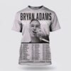 Bryan Adams Roll With The Punches 2025 North America Tour 3D T-Shirt 1 Bryan Adams Roll With The Punches 2025 North America Tour 3D T-Shirt