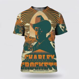 Charley Crockett Poster For Shows In Big Sur CA 3D T-Shirt