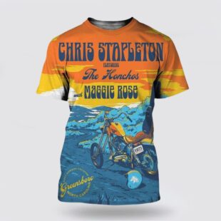 Chris Stapleton Greensboro North Carolina 2025 Concert 3D T-Shirt