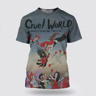 Cruel World Exclusive Festival Brookside Golf Course Pasadena CA 3D T-Shirt