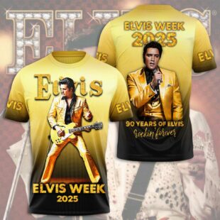 Elvis Presley Records All Over Print T-Shirt