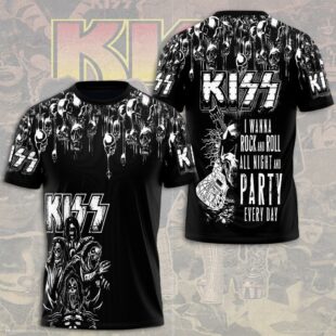 Kiss Band Thunder All Over Print T-Shirt