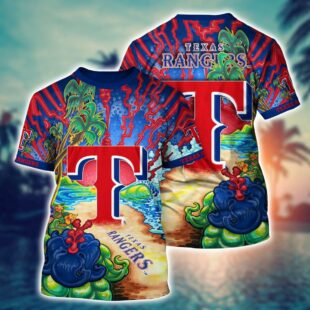 MLB Texas Rangers All Over Print T-Shirt Masterpiece Parade For Sports Enthusiasts