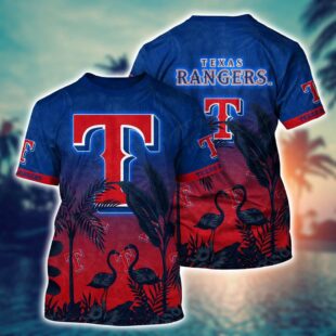 MLB Texas Rangers All Over Print T-Shirt Paradise Bloom For Sports Enthusiasts