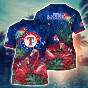 MLB Texas Rangers All Over Print T-Shirt Signature Style For Fans Baseball