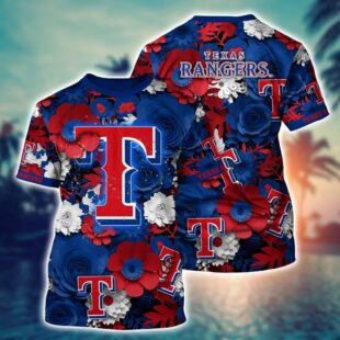 MLB Texas Rangers All Over Print T-Shirt Sunset Slam Chic For Fans Sports