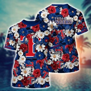 MLB Texas Rangers All Over Print T-Shirt Sunset Slam Serenade For Fans Sports