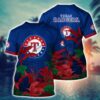 MLB Texas Rangers All Over Print T-Shirt Trending Summer For Fans Baseball