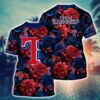 MLB Texas Rangers All Over Print T-Shirt Tropical Trends For Fans Sports