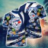MLB Toronto Blue Jays All Over Print T-Shirt Athletic Aura For Fans Baseball