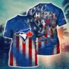 MLB Toronto Blue Jays All Over Print T-Shirt Baseball Bloom Burst For Fans Sports