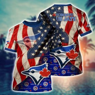 MLB Toronto Blue Jays All Over Print T-Shirt Blossom Bliss Fusion For Fans Sports