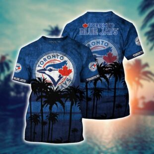 MLB Toronto Blue Jays All Over Print T-Shirt Casual Style For Fans Sports