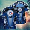 MLB Toronto Blue Jays All Over Print T-Shirt Champion Comfort For Fans Sports
