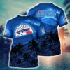 MLB Toronto Blue Jays All Over Print T-Shirt Chic Baseball Layers For Fans Baseball