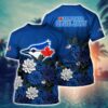 MLB Toronto Blue Jays All Over Print T-Shirt Floral Vibes For Fans Sports