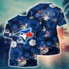 MLB Toronto Blue Jays All Over Print T-Shirt Sunset Slam Chic For Fans Sports
