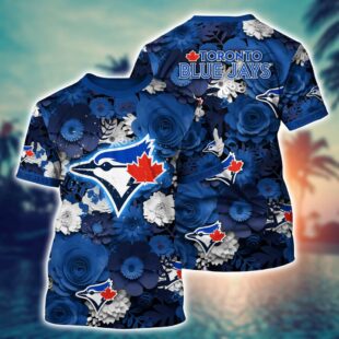 MLB Toronto Blue Jays All Over Print T-Shirt Sunset Slam Chic For Fans Sports