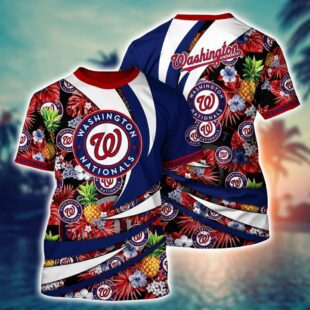 MLB Washington Nationals All Over Print T-Shirt Athletic Aura For Fans Baseball