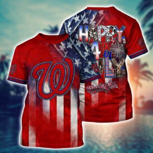 MLB Washington Nationals All Over Print T-Shirt Baseball Bloom Burst For Fans Sports