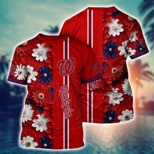 MLB Washington Nationals All Over Print T-Shirt Blossom Bloom For Sports Enthusiasts