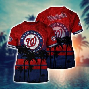 MLB Washington Nationals All Over Print T-Shirt Casual Style For Fans Sports