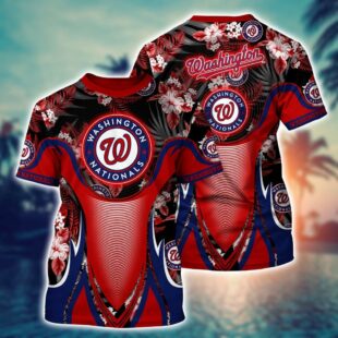 MLB Washington Nationals All Over Print T-Shirt Champion Comfort For Fans Sports