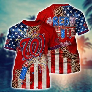 MLB Washington Nationals All Over Print T-Shirt Chic in Aloha For Fans Sports