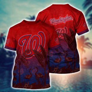 MLB Washington Nationals All Over Print T-Shirt Paradise Bloom For Sports Enthusiasts