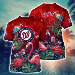 MLB Washington Nationals All Over Print T-Shirt Signature Style For Fans Baseball