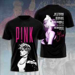 P!nk Art All Over Print T-Shirt