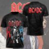 Rock ACDC Music 3D All Over Print T-Shirt 2 Rock ACDC Music 3D All Over Print T-Shirt